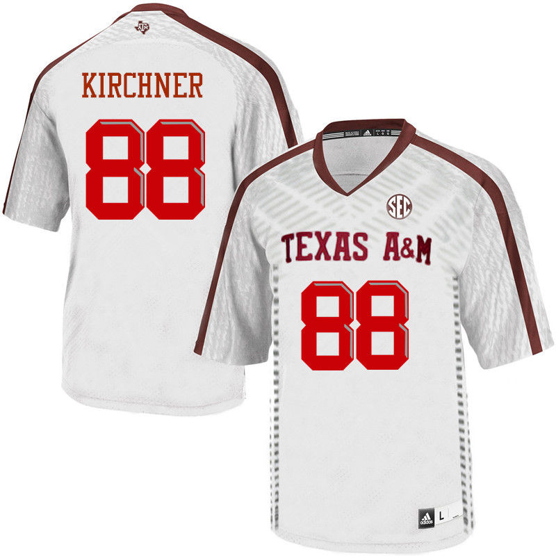 Men #88 Matthew Kirchner Texas A&M Aggies College Football Jerseys-White - Click Image to Close
